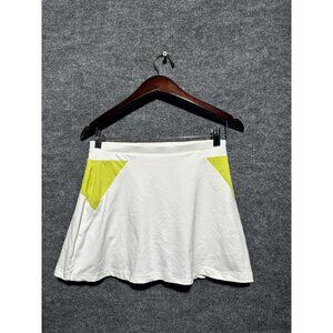 Pure Lime Skirt Womens Small White Lime Colorblock Tennis Athletic Pull On